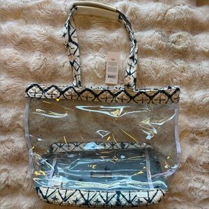 Lug PeekaBoo Clear Tote Bag- Diamond White